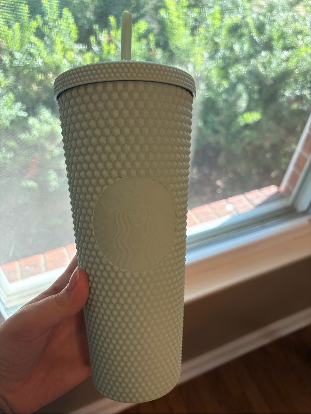 Blue matte Starbucks tumbler